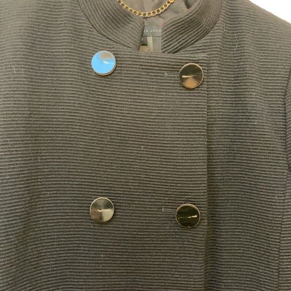 Marc by Marc Jacob’s Textured Black Jacket with Snap Buttons and Bow Tie Waist - Picture 2 of 8